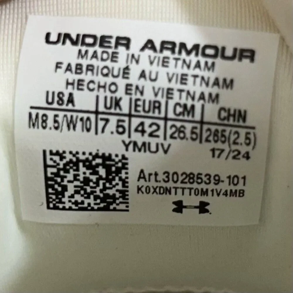 Under Armour SlipSpeed Mega Ripstop Men’s Size 8.5 White BOA Training Shoes